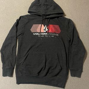 Dark gray Volcom men hoodie. Size small. Gently used
